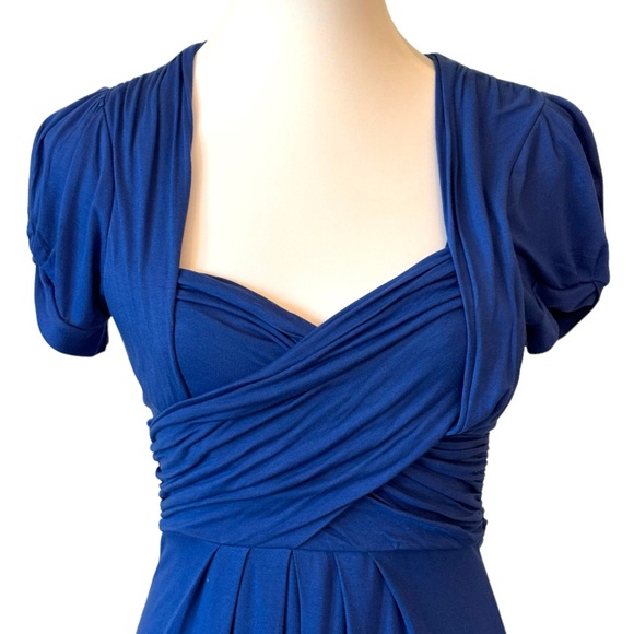 🎁 BCBGMAXAZRIA Blue Stretch Dress XS - Picture 2 of 8